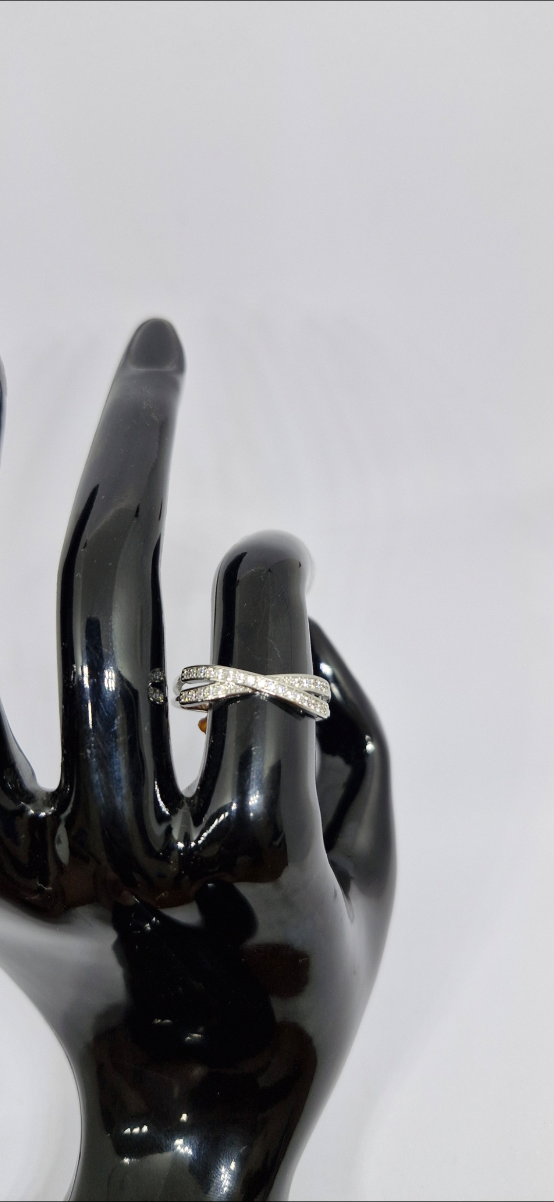 Celestia Criss-Cross American Diamond Elegance Ring