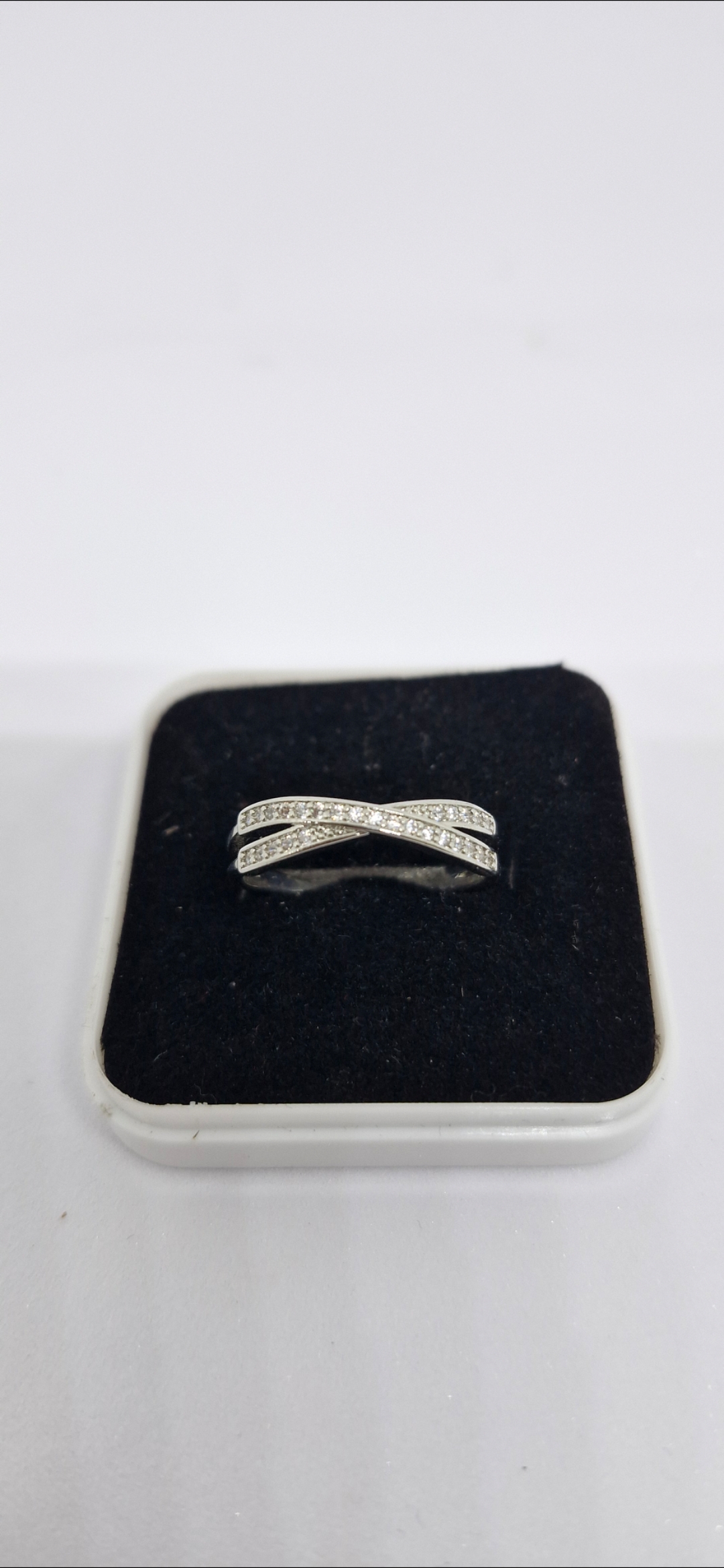 Celestia Criss-Cross American Diamond Elegance Ring