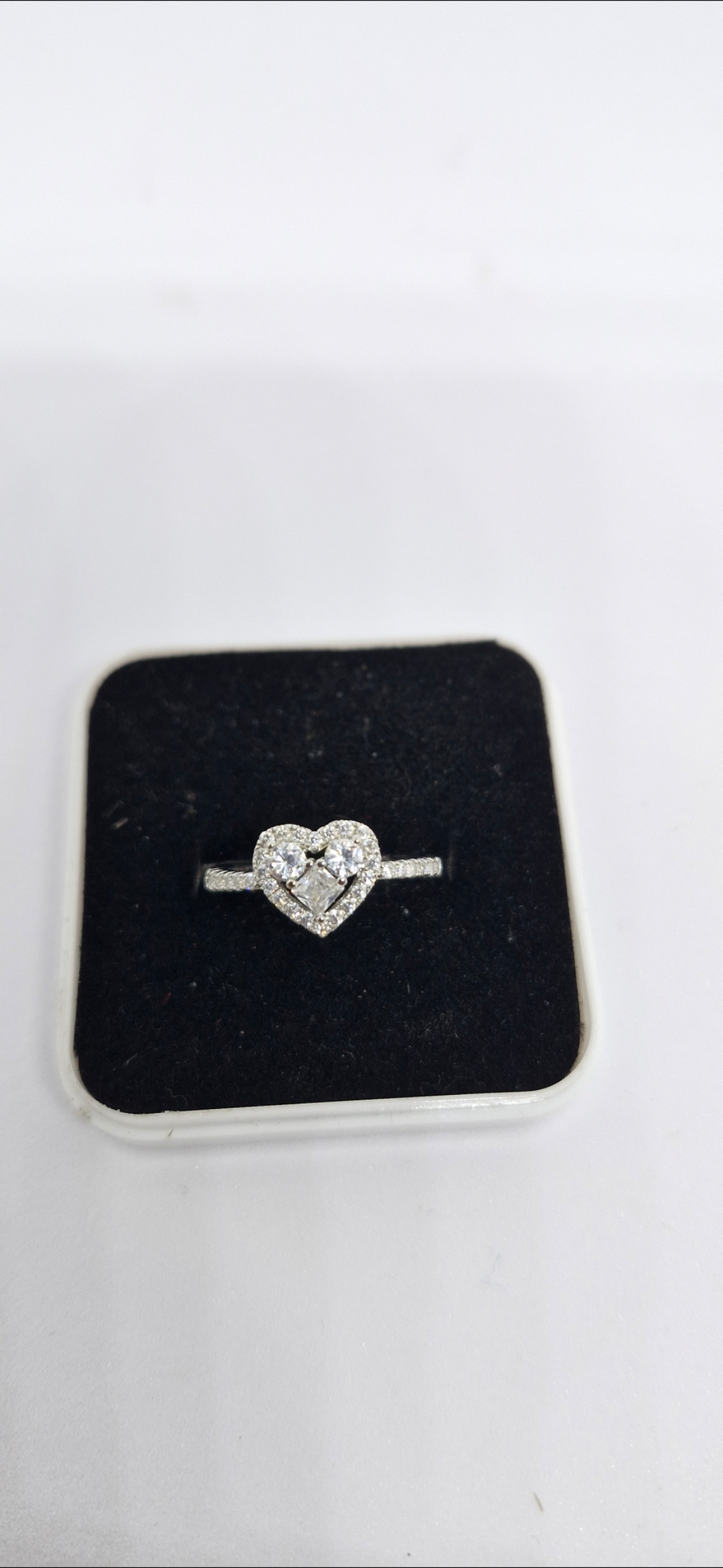 Lumine Heart Halo American Diamond Ring